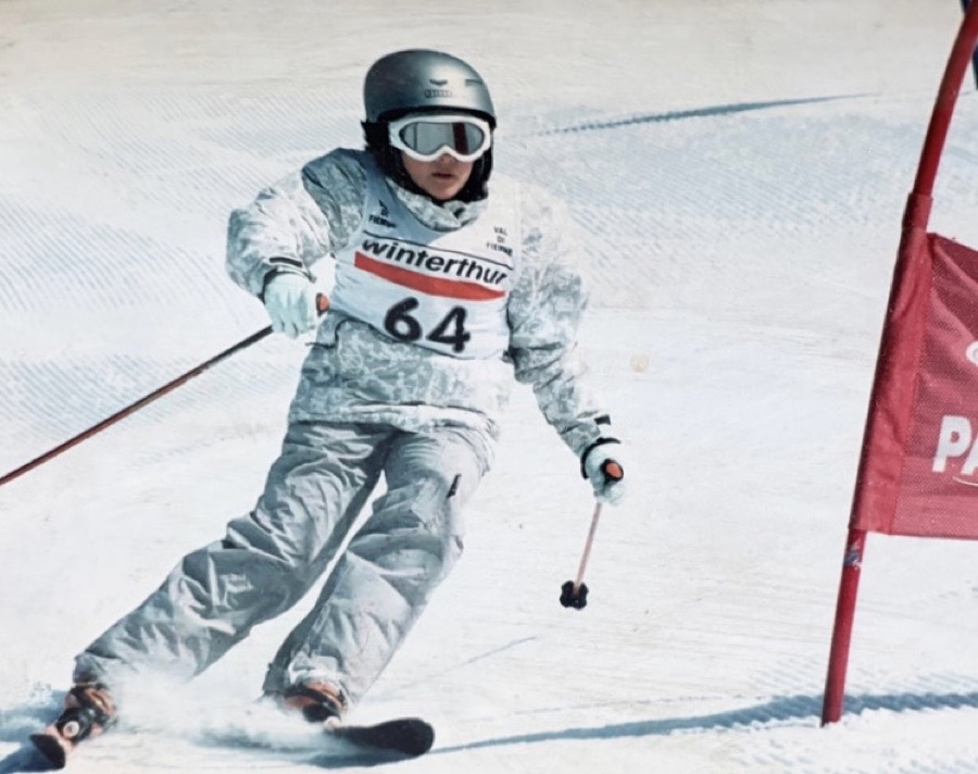 Natalia ski racing as a kid